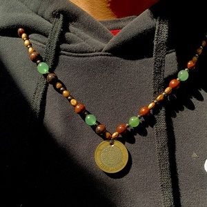 Men’s Aztec calendar necklace